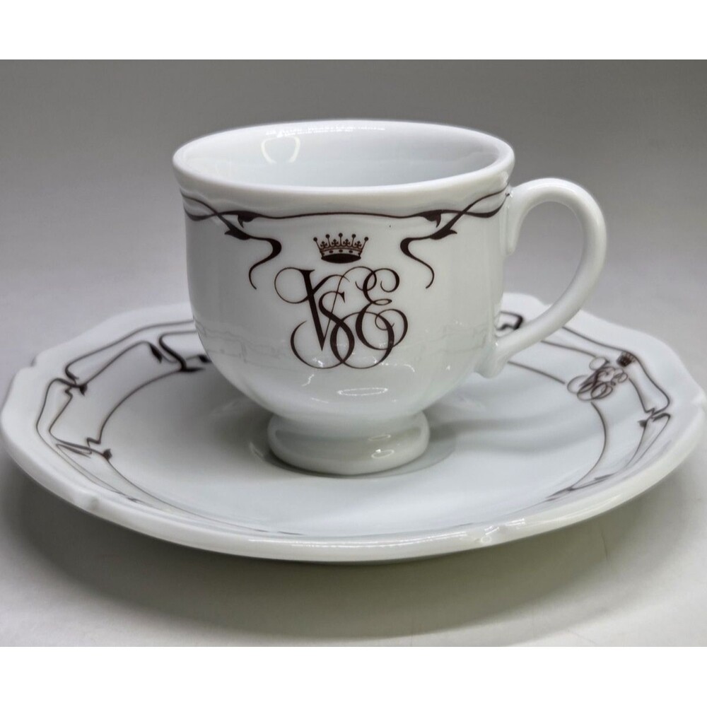 Orient Express Demitasse Espresso Cup & Saucer Raynaud Limoges Paris Porcelain